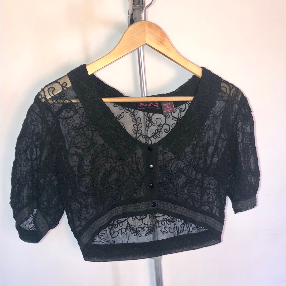 Diva Dolls Lace Bolero in Black